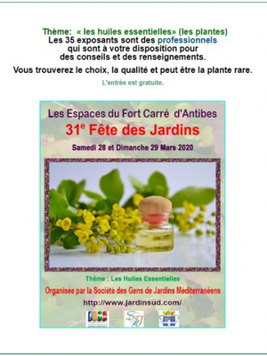 31e Fête des Jardins aux Espaces du Fort carré à Antibes
